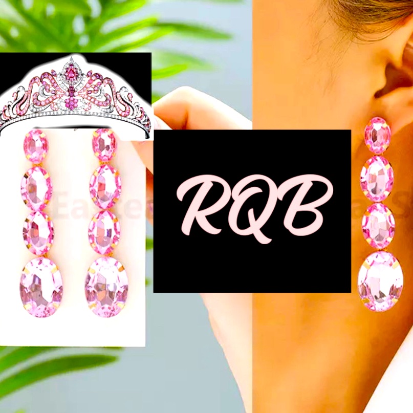 Light Pink Crystal Earrings